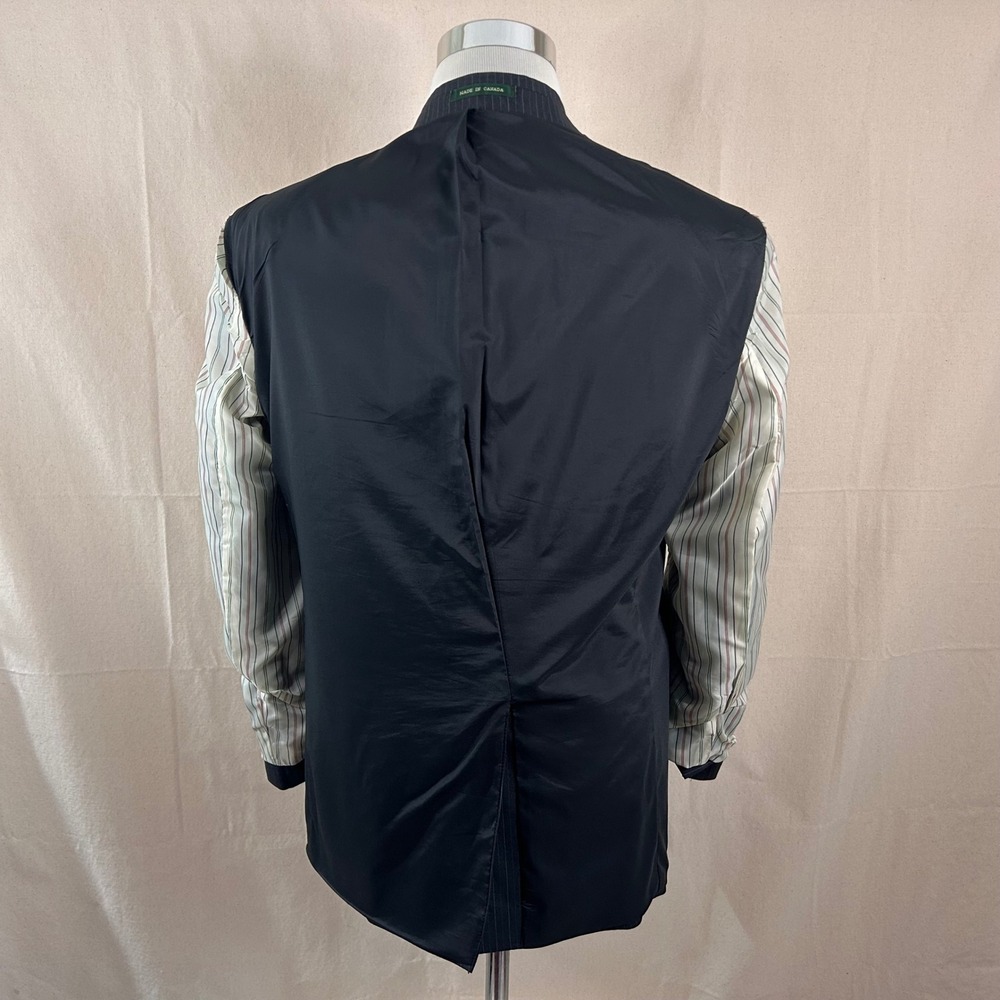 LRL Ralph Lauren 42S Suit 34x30 100% Wool Charcoal Pinstripe Two Button Vented - Picture 9 of 16